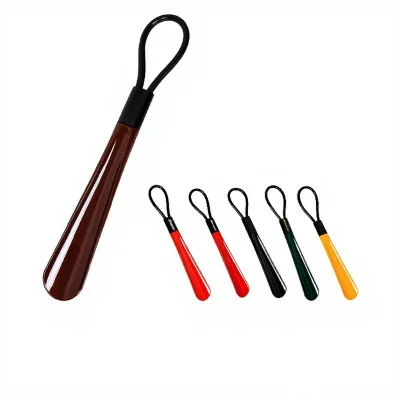 Plastic Universal WJ-1023-leather Tube Shoe Horn-Compact Exquisite Convenient to Carry