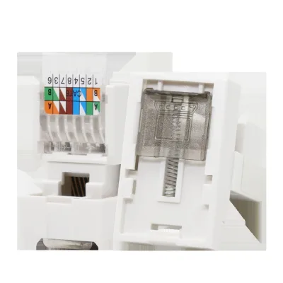 128 Type RJ45 UTP Cat6 8P8C 90 Degree Keystone Jack