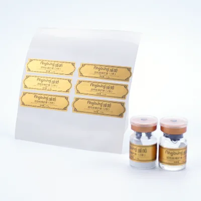 Custom Logo Printed Waterproof Peptide Vial Label Stickers for 3ml 10ml Glass Bottle Packaging
