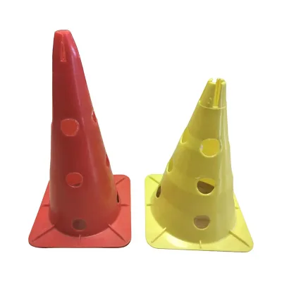 Hot Sale Durable PE Soccer Cones 32cm High With Holes Multi Colors for Basketball Football Training Outdoor Sports Equipment