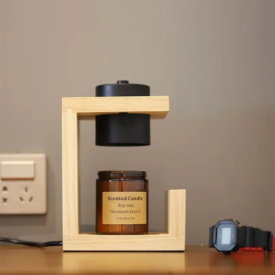 Adjustable Timer Solid Wood Electric Candle Warmer Flameless Aroma Wax Melting Lamp Exclusive Cross-Border Design