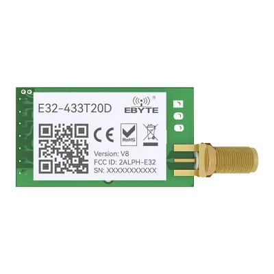 Ebyte E32-433T20D 433MHz LoRa module UART 3km long distance 100mW RF Wireless Module with FCC CE and RoHs