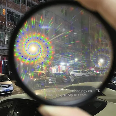 RIPU Diffractive 3D Diffraction Glasses Frame Grass Film Filter Pyrotechnics Plastic Glass VR Glasses Magenta&Green
