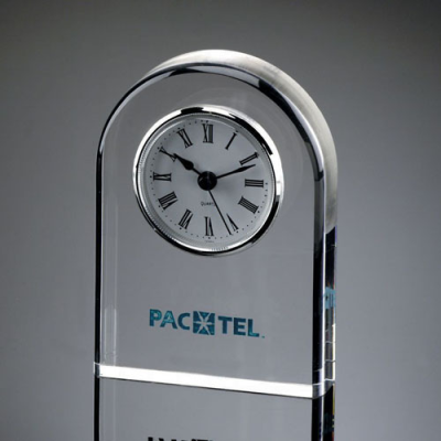 Honor of Crystal Originality Crystal Desk Clock Customized Crystal Small Table Clocks As Wedding Gift