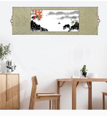 Handmade Chinese Calligraphy Ink Watercolor Painting Hanging Blank Xuan Paper Scroll 9 Colors  Home Decoration