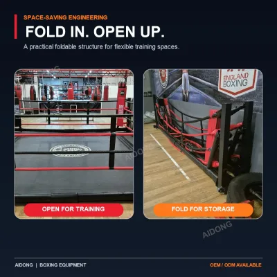 Professional Foldable Floor Boxing Ring Easy Assemble and Disassemble for Taekwondo Wrestling Judo