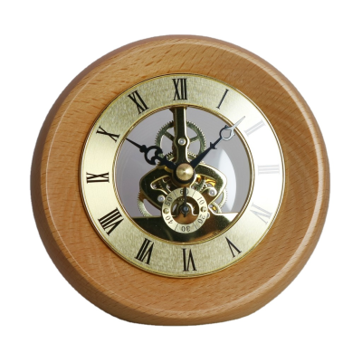 Classic High Quality Skeleton Table & Desk Clock with Solid Wood Frame for Home Decor Accessories