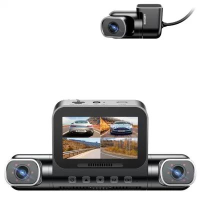 Cross-Border 4-Lens Driving Recorder High-Profile Chip Built-in Track Voice Control High-Definition Wide-Angle Infrared Night