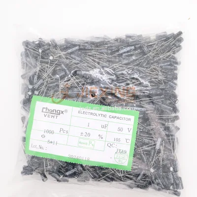 1UF 50V Aluminium Electrolytic Capacitor radial type 1MFD 50V 6*11mm 50V1UF
