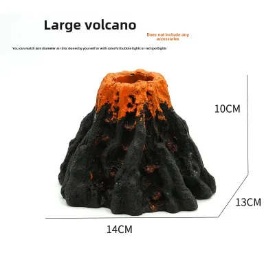 Resin Craft Ornaments Artificial Volcano with Coral Stone Fish Tank Landscaping Decorations for Aquariums