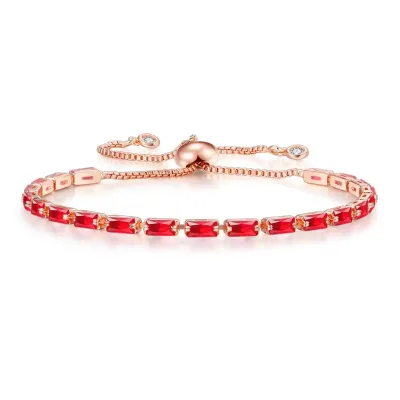 Colorful Zirconia Iced Out Tennis Adjustable Bracelets Christmas Gifts Delicate Crystal Chain Hand Jewelry Bracelet