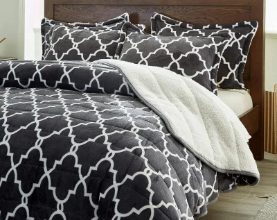 Super Warm Lamb Quilt Double-Sided Printed Velvet Winter Blanket Thick Comforter for Winter Bedding