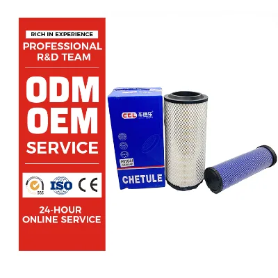 High Efficiency PU2041 Dual-Pass Air Filter Kit for Agricultural Harvester Engine Filtration Replacement