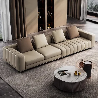 Luxury Italian Piano Key Genuine Leather Material for Sofa
