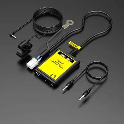 CHELINK 6+6pin CD Changer with Microphone and 3.5mm AUX Cable Car MP3 Player Radio Aux & USB in Input Adapter for Toyota
