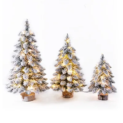 Cross-border Christmas Small Flocked PVC Mini Drooping Tree 45-75cm Nordic-Style Indoor Desktop Christmas Tree