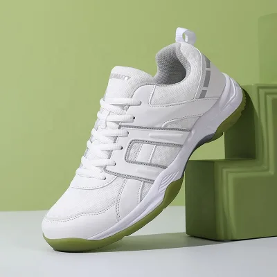 2024 Manufacturer Thick Bottom Zapatos Para Hombres Badminton Custom White Sport Shoes Men Fashion Sneakers