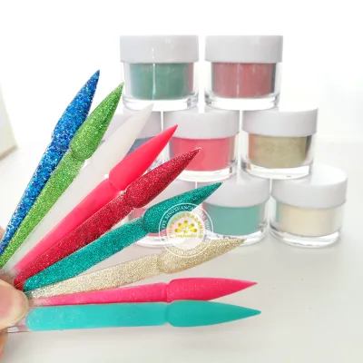High Quality 3-in-1 Glitter Powder 12-Color Optional Buttery Smooth Cruelty-Free Nail Acrylic Powder for Nail Decoration