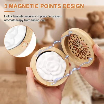 Compact Round Essential Oil Diffuser Stone for Home Office or Car Decoration & Gift-Giving