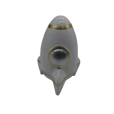 Rocket Ship Coin Bank, Money Box Piggy Bank, Home Decoration Space Theme Decorations for Kids Room