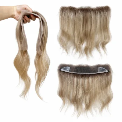 Invisible HD Lace Hairline Topper with Adjustable String HD Lace Hair Piece for Receding Forehead Natural Looking