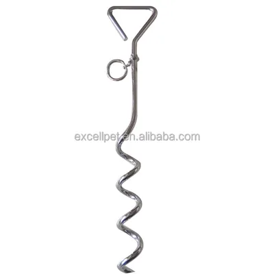 Strong and Durable Dog Tie Out Stake Anti-rust Pet Ground Anchor with Cable