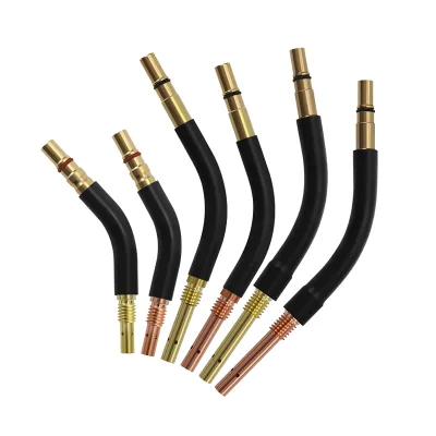 200 350 500A MIG Welding Gun Swan Neck Welding Gun Needle Parts With Pana Copper Tip Holder