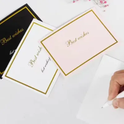 Custom Selling New Design Simple School Birthday Festival Wedding Card