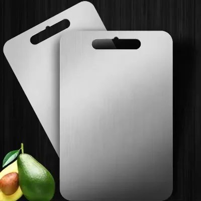 Everyday Use Restaurant Quality Stainless Steel Chopping Board Durable Reusable Sustainable Metal Cutting Block for Home