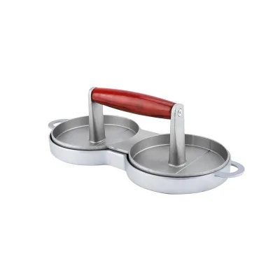 Premium Aluminum Non-Stick Hamburger Press Double Burger Press Patty Maker for Meat & Poultry Tools