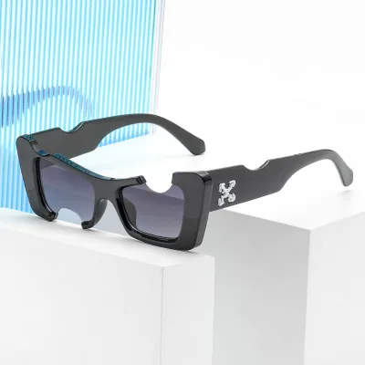 Creative Fashion Unique Design Trendy Ladies Sun Glasses Irregular Frame Cat Eye Shades