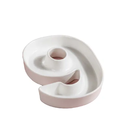 Custom Decorative Ceramic Dinner Plate for Nut Sugar Dessert Eco-Friendly Custom Dinnerware