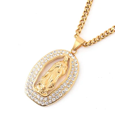 10k 14k 18k Gold Boys Necklace Big Pendants for Jewelry Budda Necklace Buddha Pendant Hiphop Men Necklace