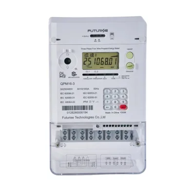 Futurise DLMS Three-Phase IoT Smart Meter | Integrated 4G/GPRS Remote Computer Monitoring,Prepaid & Postpaid Billing Available