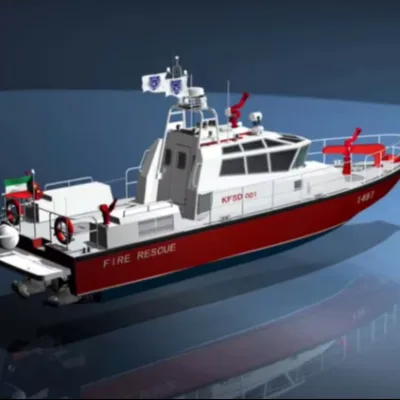 17m 57ft Aluminum and Fiberglass Fire Fighting Rescue Work Boat for Sale
