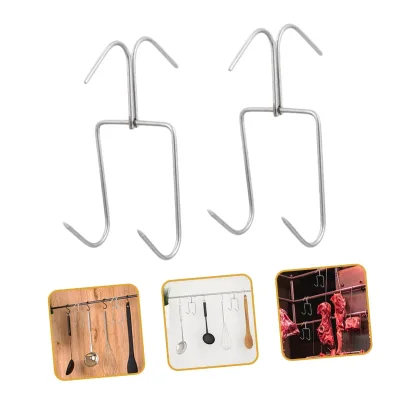 Home Clothes Hook Metal Coat Hanger Beef Bacon Portable Garment Rack Bacon Hanger Kitchen Utensils Hook Meat Hook