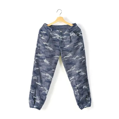 Taiwan Made ODM Women's Cotton Breathable Camo Pattern Pants Bottoms