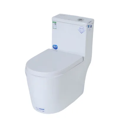 Modern Design round Rimless Tornado Two-Piece Ceramic Toilet Sanitary Ware for Villa Bathroom Water Closet Luxury Toilet Bowl