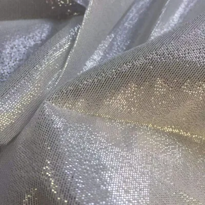 Good Quality 114cm 10.5mm Silk Silver Shining Face Dress Wedding  Garment