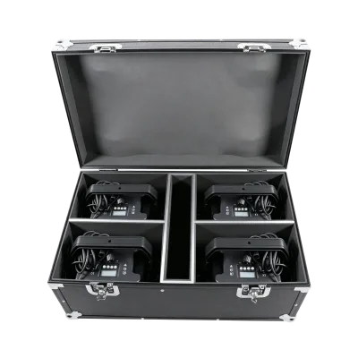 AICPOSE 24 Square Waterproof Par Lights Fixed Compartment Shockproof Anti Collision Wheeled Stage Lighting Dedicated Flight Case