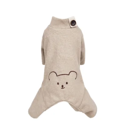 Pet Shop Cat Sweaters Dog Onesie Cat Sweatshirts Four-legged Pet Clothes with Bear Print