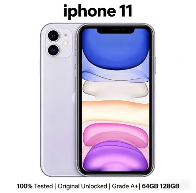 Affordable A+ Grade Used iPhone 11 Unlocked Global Network All Colors 64/128GB High Battery Health