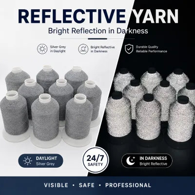 High Visibility Reflective Carry Along Thread for Cowls Bags Safety Accents Dog Coats and Surface Crochet in Stock Supplier