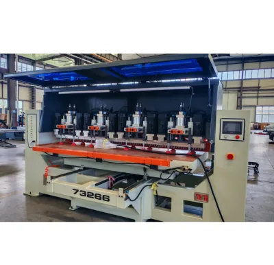 Woodworking High Speed Automatic Acoustic Panel Multi Boring Machine for Sound Absorbing Ktv Hospital Panel Board