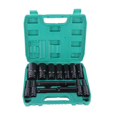20pcs Set 1/2" Electric Impact Wrench Deep Sockets for Car Repair Extended Cr-V Hexagonal Sleeve Pneumatic Wrench Socket Kits