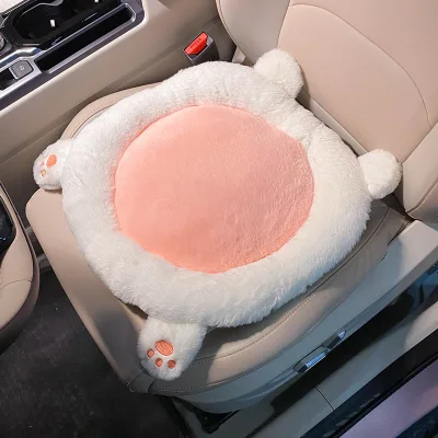 Car Seat Cushion Winter Plush Rabbit Winter Warmth Cushion for Main Driver or Co-pilot Washable