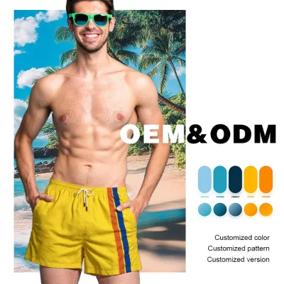 Custom Logo Quick Dry Manufacture Plus Size 4.5 Inch Casual Summer Swim Sports Blank Nylon Athletic Men Gym Swimming Shorts