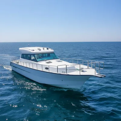 Grandsea 52ft New Deep Sea Work Vessel Fiberglass Fishing Boat with Diesel Fuel Type