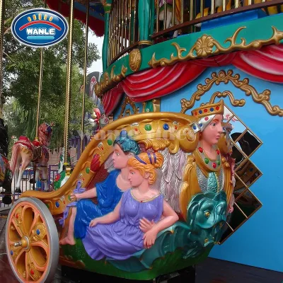 Colorful Kids Carousel Horses Electric Indoor Double Carousel for Sale