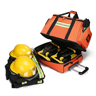 Large-capacity Retractable Manual Fire Rescue Emergency First Aid Kit Case with Oxford Material